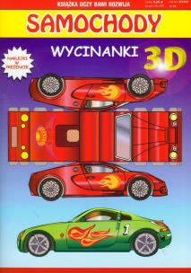 Okładka książki Wycinanki Samochody 3D