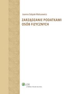 Okładka książki Zarządzanie podatkami osób fizycznych