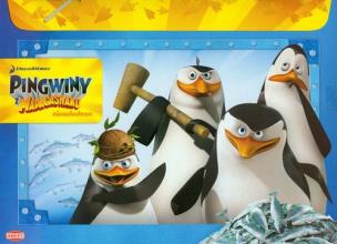 Okładka książki Zestaw książek z kredkami - Pingwiny z Madagaskaru