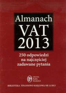 Opakowanie Almanach VAT 2013
