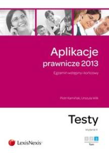 Okładka książki Aplikacje prawnicze 2013 Testy t.3