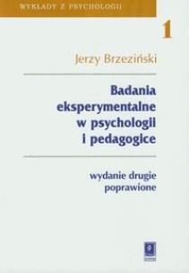 Okładka książki Badania eksperymentalne w psychologii i pedagogice