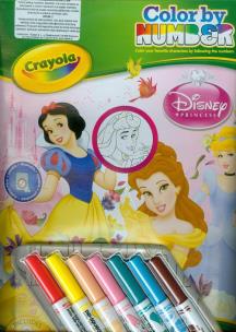 Okładka książki Crayola Kolorowanie po numerach Disney Księżniczki