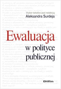Okładka książki Ewaluacja w polityce publicznej DIFIN