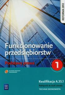 Okładka książki Funkcjonowanie przedsiębiorstw 1 Podst. prawa NPP