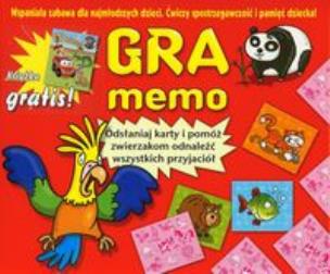 Opakowanie Gra memo zwierzęta + książka