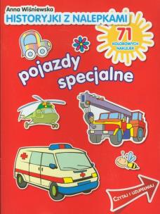 Okładka książki Historyjki z nalepkami - Pojazdy specjalne