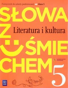 Okładka książki J.polski SP Słowa z uśmiechem kl.5 Lit. i kultura
