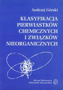 Okładka książki Klasyfikacja pierwiastków chemicznych i związków nieorganicznych
