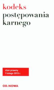 Okładka książki Kodeks postępowania karnego