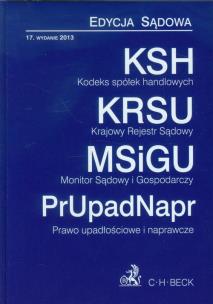 Opakowanie Kodeks spółek handlowych Krajowy Rejestr Sądowy Monitor Sądowy i Gospodarczy Prawo upadłościowe i naprawcze