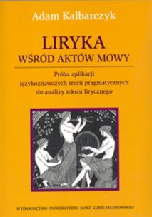 Okładka książki Liryka wśród aktów mowy