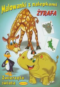 Opakowanie Malowanki z nalepkami Zwierzęta świata Żyrafa
