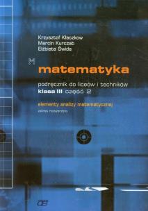 Okładka książki Matematyka LO 3 podr. cz.2 Kłaczkow OE STARE