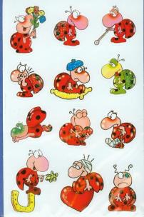 Okładka książki Naklejki - Biedronka błyszczący papier