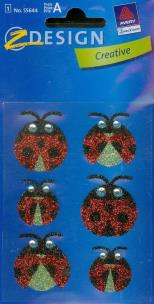 Okładka książki Naklejki - Brokatowe biedronki