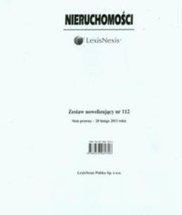 Opakowanie Nieruchomości Zestaw nowelizujący 112