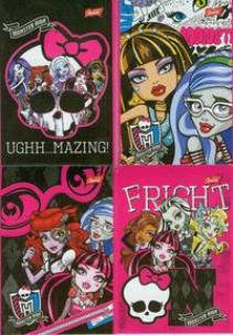 Opakowanie Notatnik Monster High  A7 w kratkę