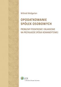 Okładka książki Opodatkowanie spółek osobowych