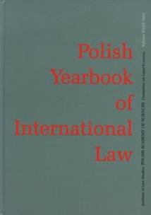Okładka książki Polish Yearbook of International Law