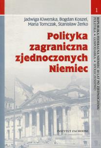 Okładka książki Polityka zagraniczna zjednoczonych Niemiec