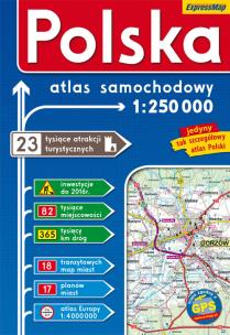 Okładka książki Polska atlas samochodowy 1:250 000