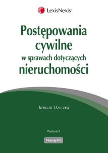 Okładka książki Postępowania cywilne w sprawach dotyczących nieruchomości