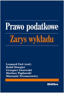 Okładka książki Prawo podatkowe. Zarys wykładu DIFIN