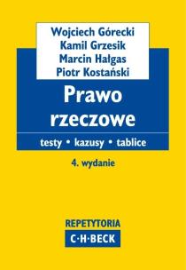 Okładka książki Prawo rzeczowe Testy Kazusy Tablice