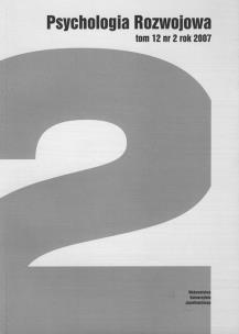 Opakowanie Psychologia rozwoju T.12 Nr 2 rok 2007