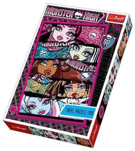 Opakowanie Puzzle 100 Monster High. Upiorne studentki TREFL