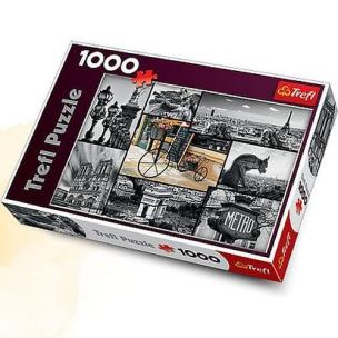Okładka książki Puzzle 1000 Paryż - kolaż TREFL