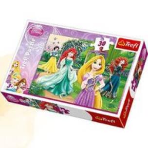 Okładka książki Puzzle 30 Disney Księżniczki TREFL