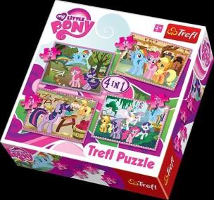 Opakowanie Puzzle 4w1 My little Pony. Wakacje kucyków TREFL