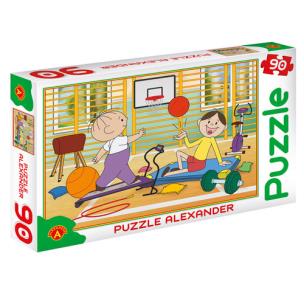 Opakowanie Puzzle 90 - Bolek i Lolek na sali gimn. ALEX
