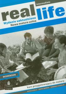 Okładka książki Real Life Intermediate Workbook z płytą CD