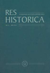 Opakowanie Res Historica Nr 33 Rok 2012