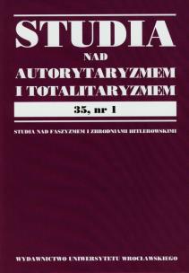 Opakowanie Studia nad autorytaryzmem i totalitaryzmem 35 nr 1