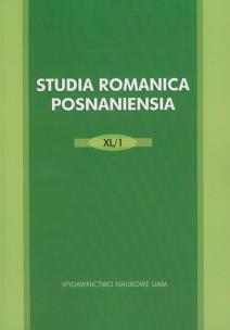 Opakowanie Studia Romanica Posnanesia XL/1