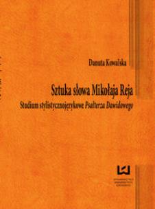 Okładka książki Sztuka słowa Mikołaja Reja