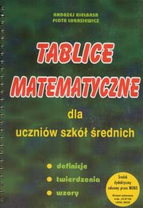 Okładka książki Tablice matematyczne dla uczniów szkół średnich