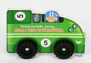 Okładka książki Toczą się koła, toczą...- Kuba i jego wyścigówka