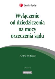 Okładka książki Wyłączenie od dziedziczenia na mocy orzeczenia sądu