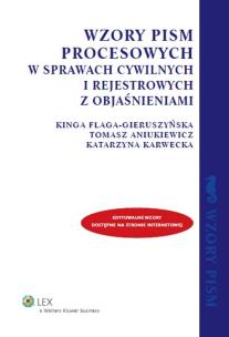 Okładka książki Wzory pism procesowych w sprawach cywilnych i rejestrowych z objaśnieniami