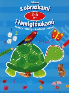 Okładka książki Zabawa z obrazkami i łamigłówkami 3-5 l. niebieska