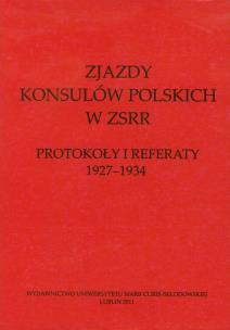 Okładka książki Zjazdy konsulów polskich w ZSRR