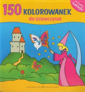 Okładka książki 150 kolorowanek dla dziewczynek