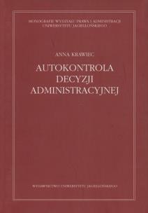 Okładka książki Autokontrola decyzji administracyjnej
