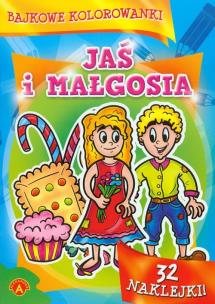 Okładka książki Bajkowe kolorowanki. Jaś i Małgosia ALEX