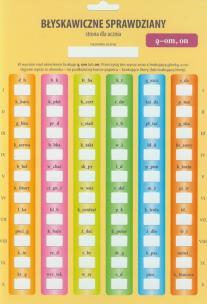 Okładka książki Błyskawiczne sprawdziany ą-om, on